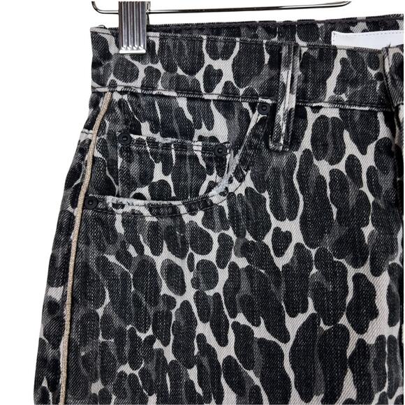 MOTHER Superior Animal Print Mini Skirt The Vagabond Size 24 - Picture 4 of 15
